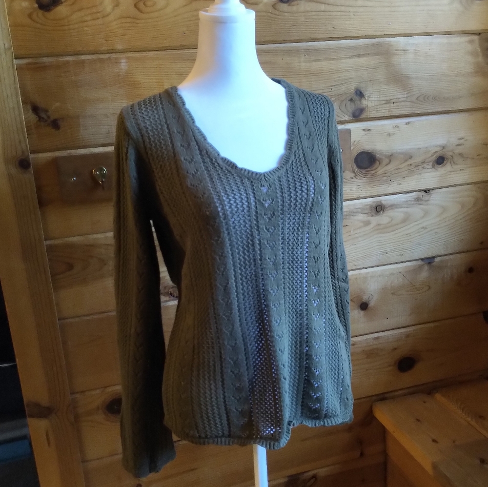 Green - Women's Ladies Mexx Knitted Sweater Size M